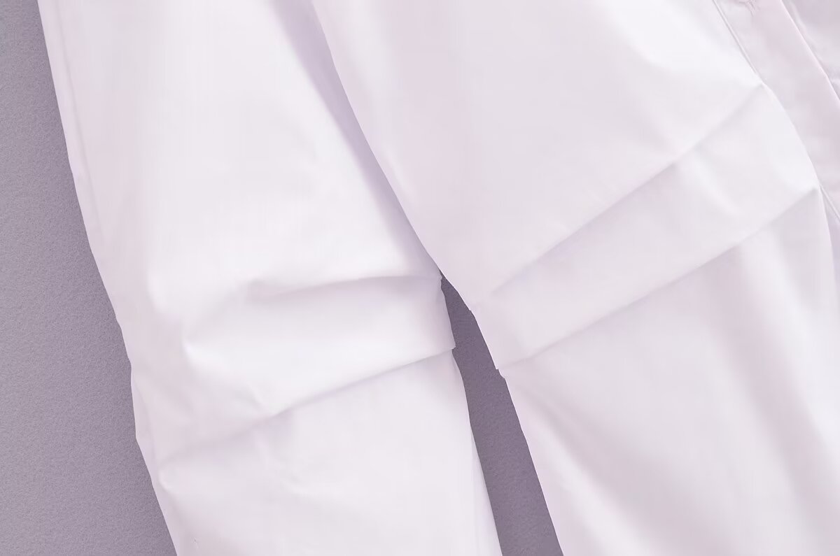 Women's Long Sleeve Loose Shirt White Shirt