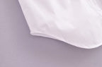 Women's Long Sleeve Loose Shirt White Shirt