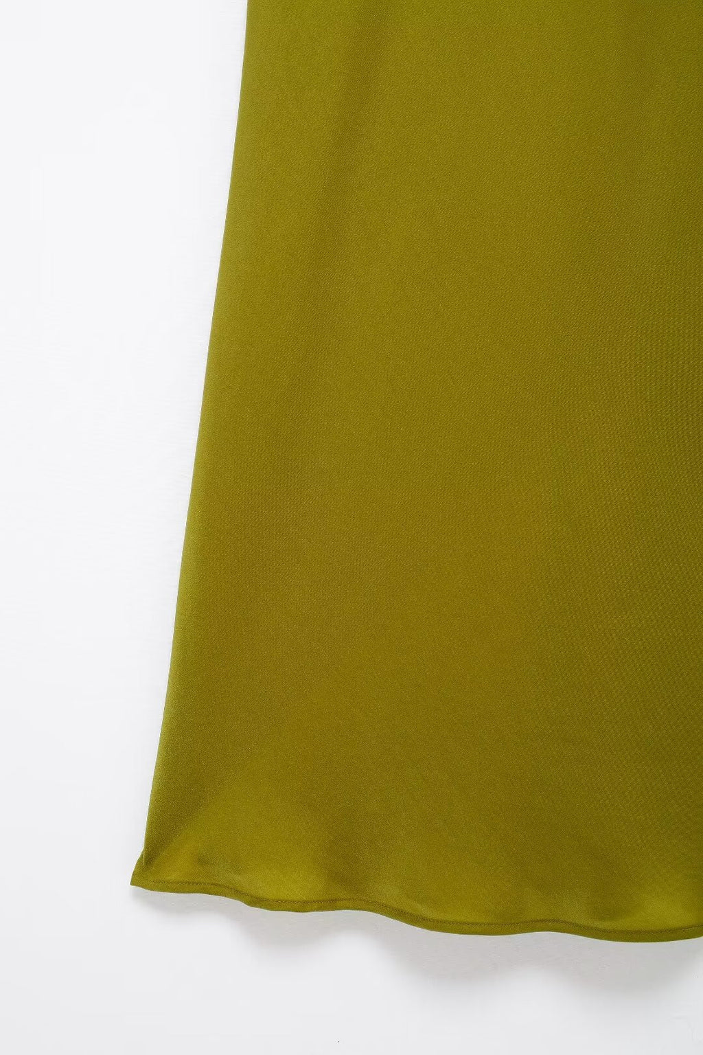 Silk Satin Texture Midi Satin Casual Solid-Color Sleeveless Drape
