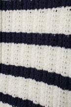 Women’s Diagonal Stripe Knit Short Sleeve Top