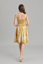Women's 's Printed A-Line V-Neck Dress