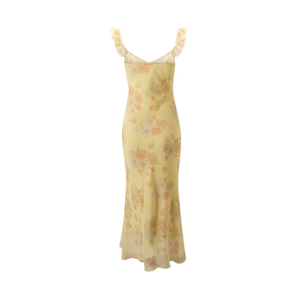 V-Neck Floral Dress