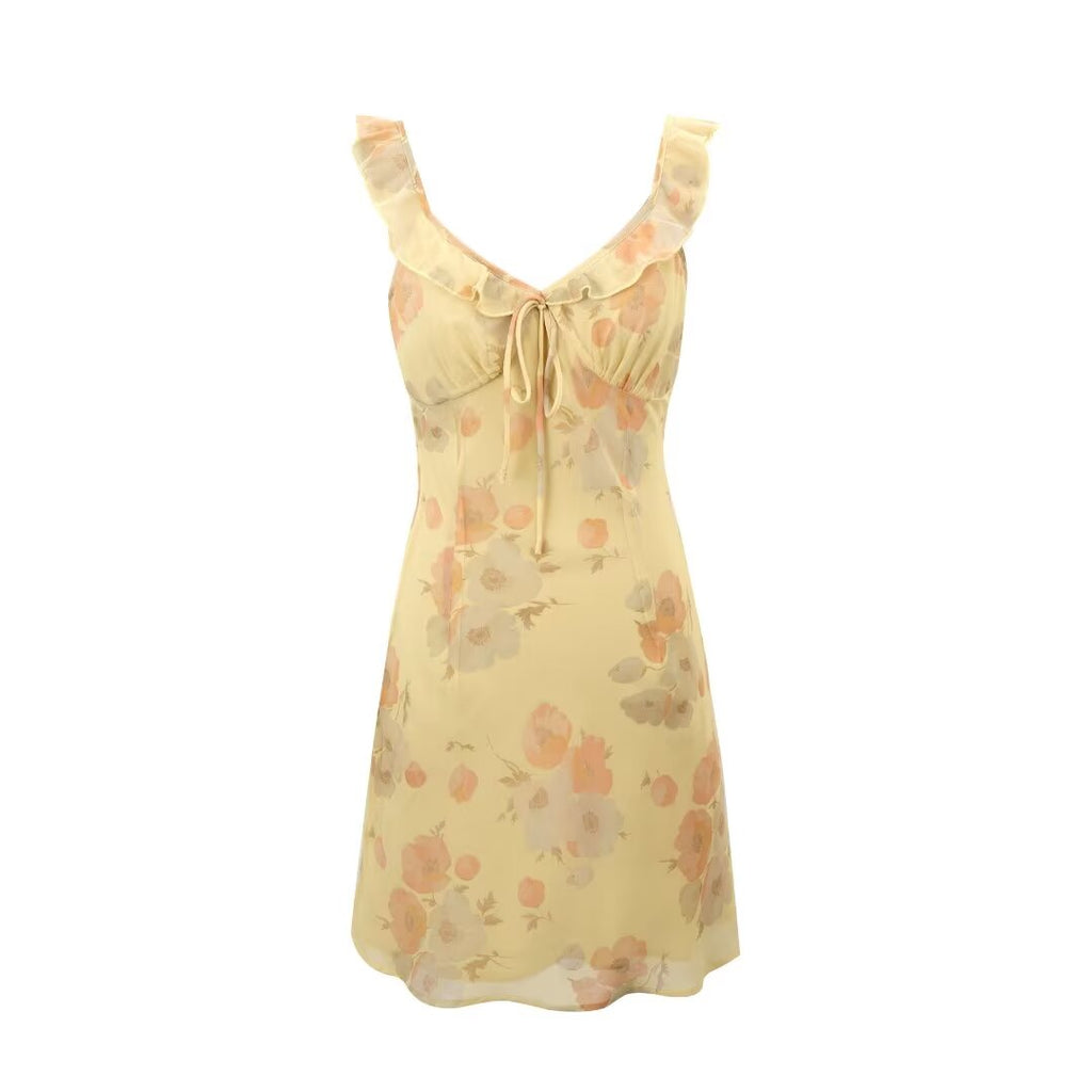V-Neck Floral Dress
