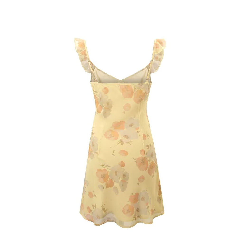 V-Neck Floral Dress