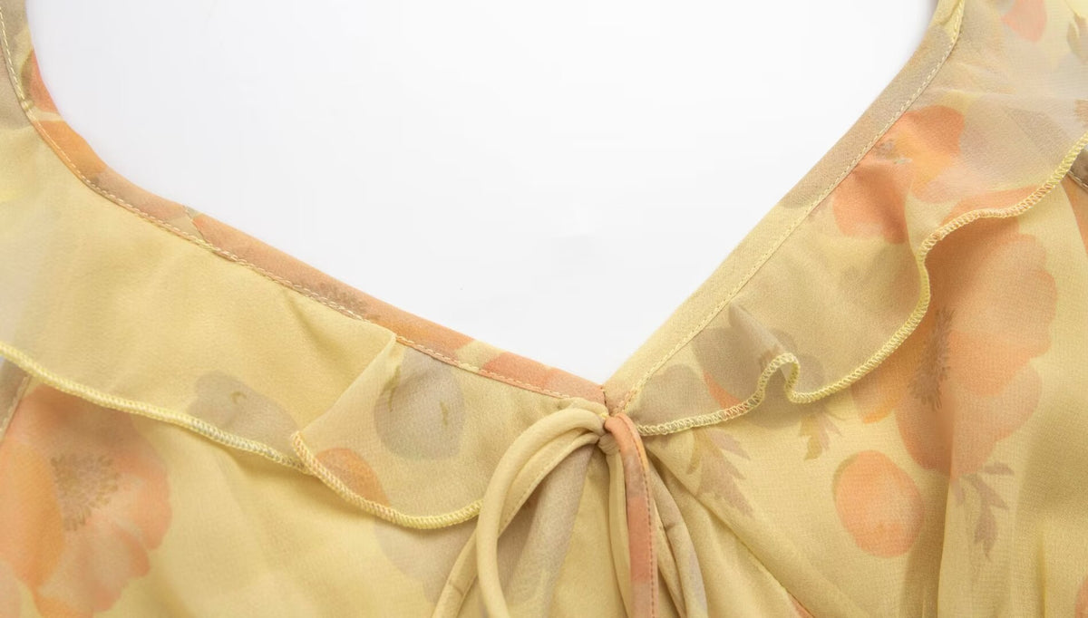 V-Neck Floral Dress