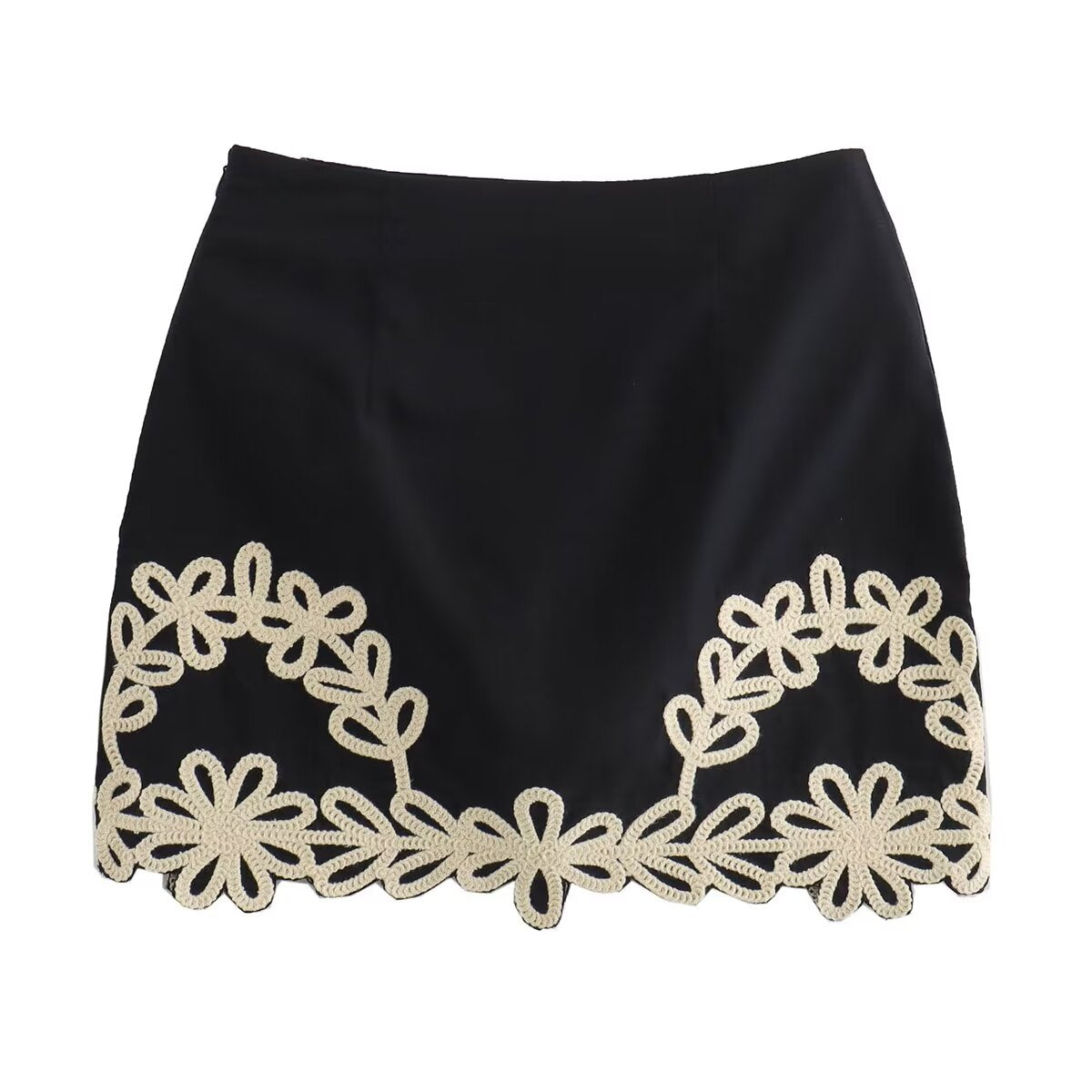Summer Embroidery Short V-Neck Vest Embroidered Trousers Three-Piece Set