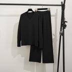 Autumn And Winter Loose Casual Sweater Pullover Two-Piece Set