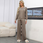 Autumn And Winter Loose Casual Sweater Pullover Two-Piece Set