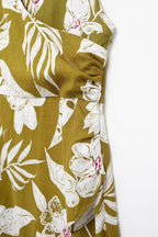 Women's Linen Blended Floral Print Dress