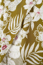 Women's Linen Blended Floral Print Dress