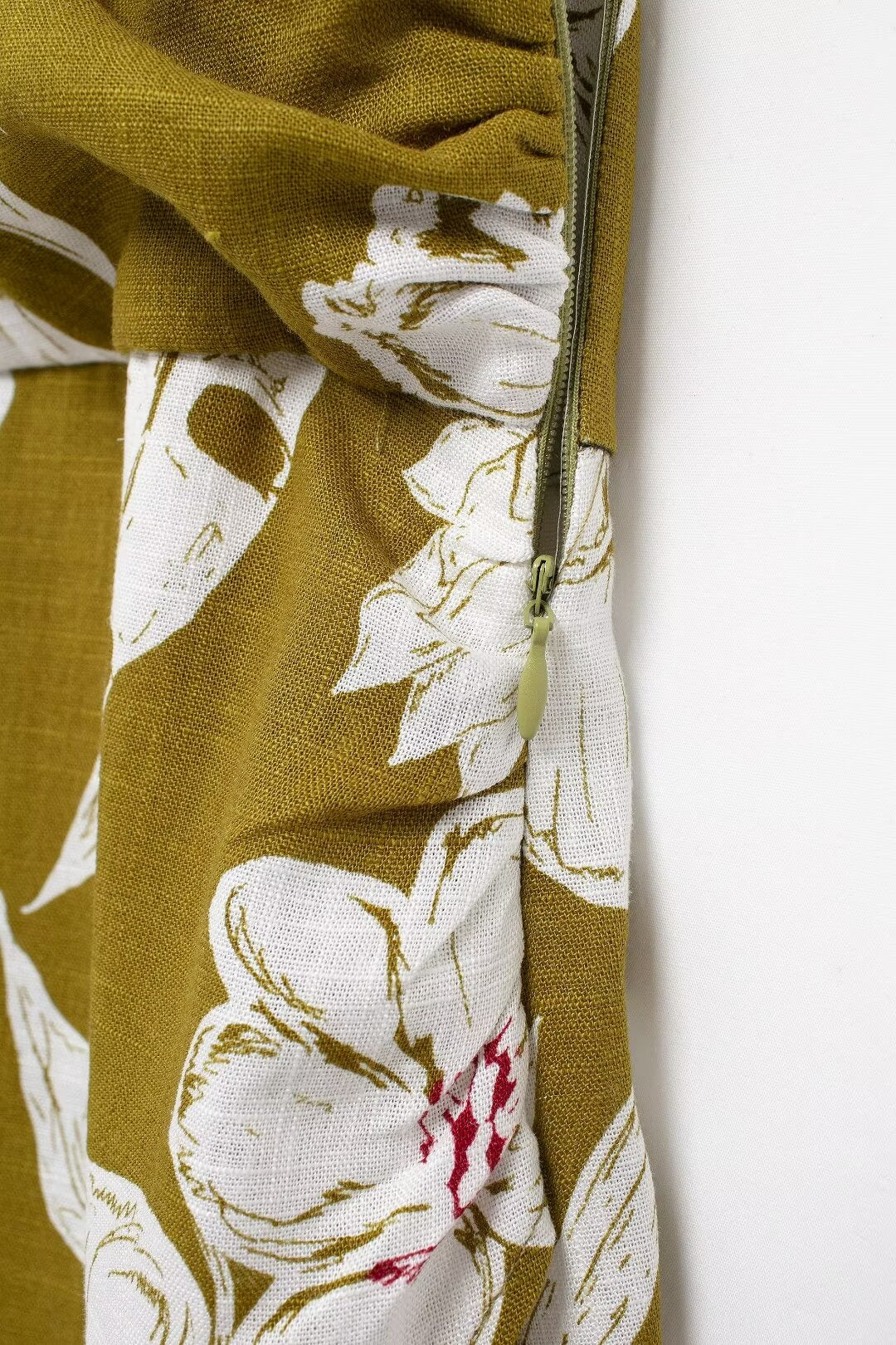 Women's Linen Blended Floral Print Dress
