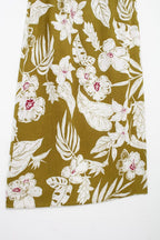Women's Linen Blended Floral Print Dress