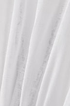 Summer Fresh Simple Linen Embroidery V-Neck Short Sleeve Dress