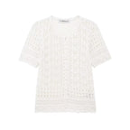 Women’s White Button Front Jacquard Knit Jacket