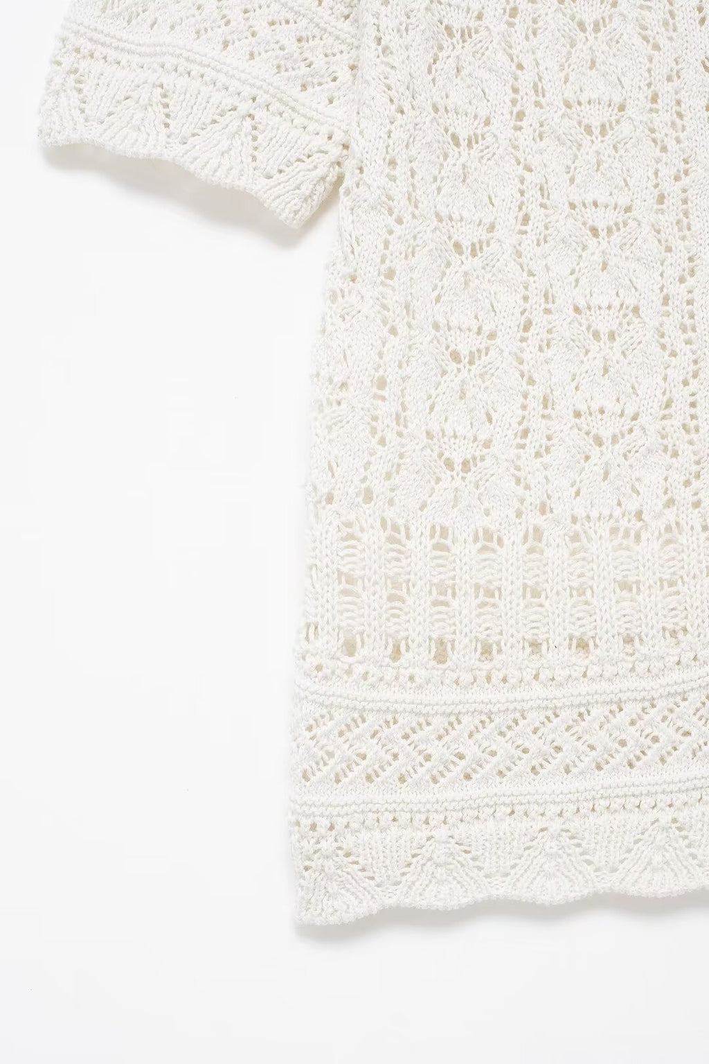 Women’s White Button Front Jacquard Knit Jacket