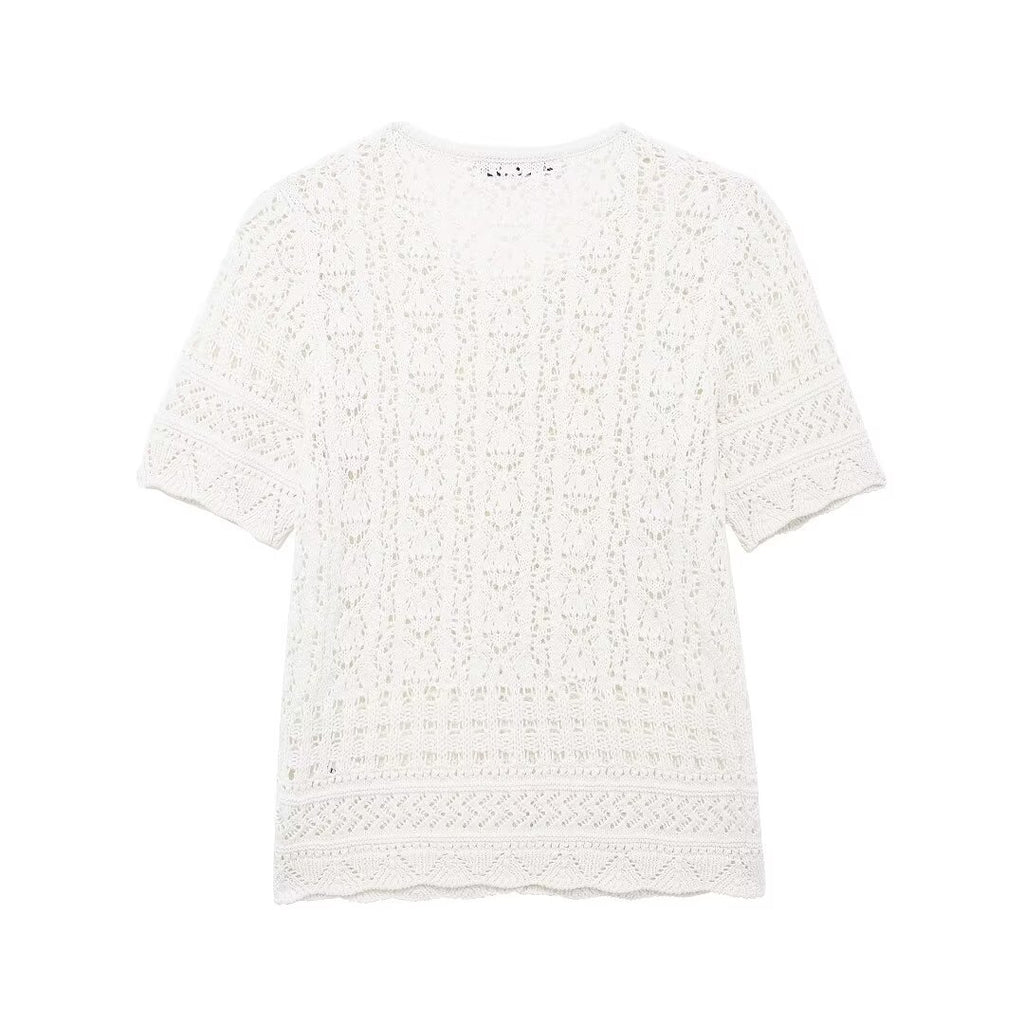 Women’s White Button Front Jacquard Knit Jacket