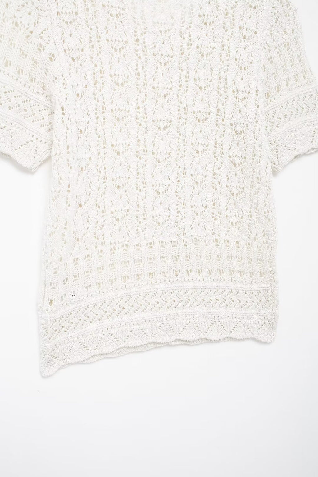 Women’s White Button Front Jacquard Knit Jacket