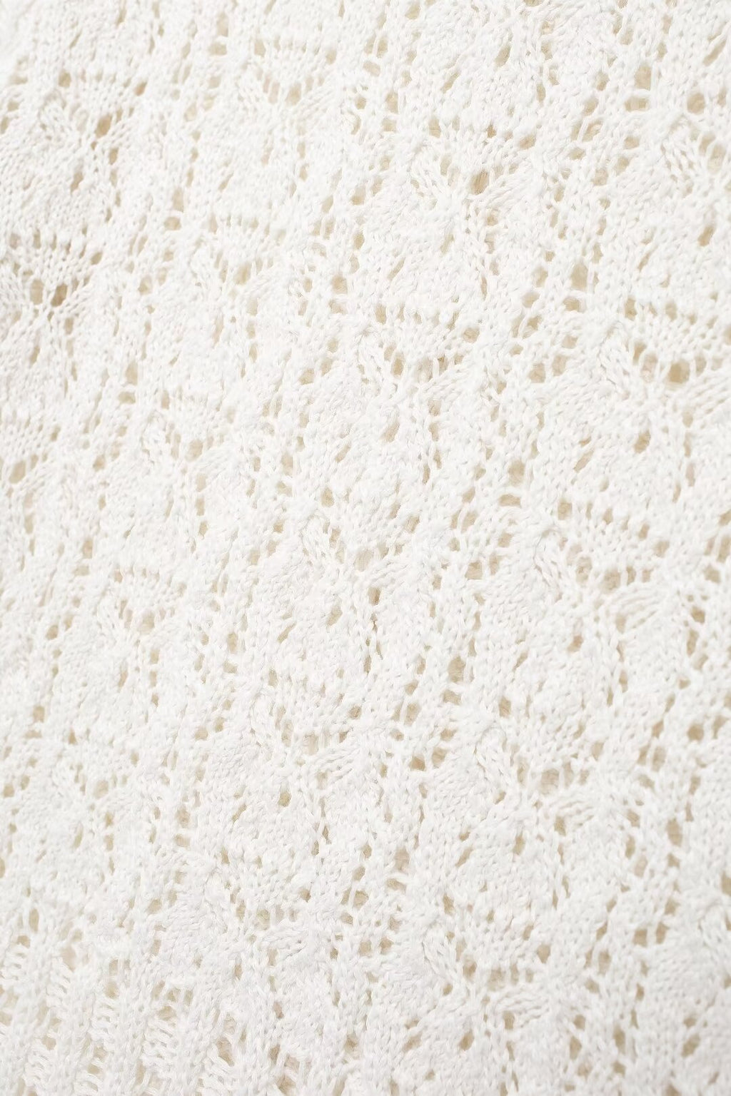 Women’s White Button Front Jacquard Knit Jacket