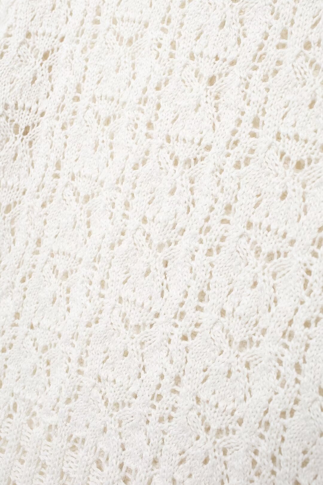 Women’s White Button Front Jacquard Knit Jacket
