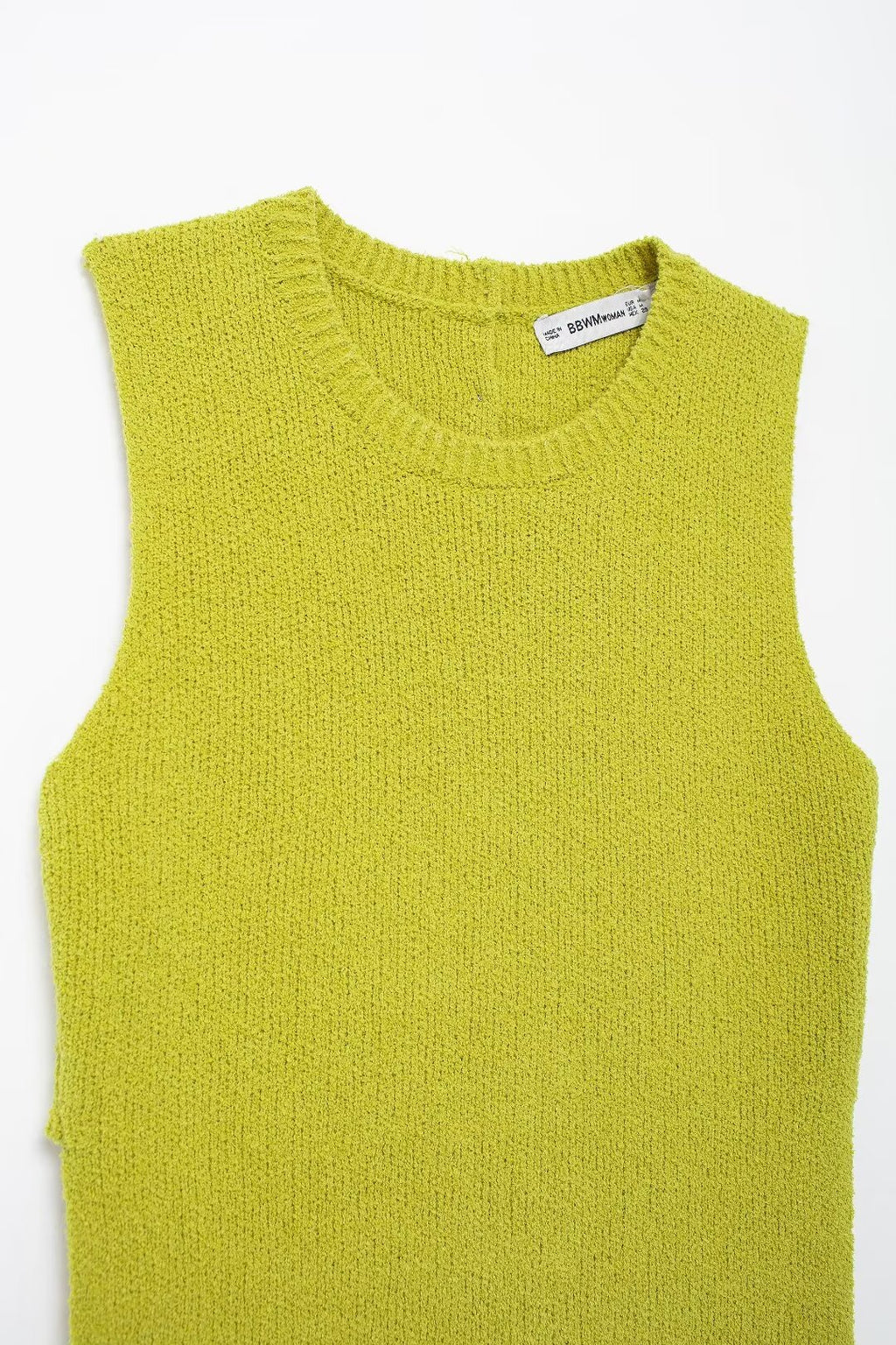 's Back Button Plain Stitch Top