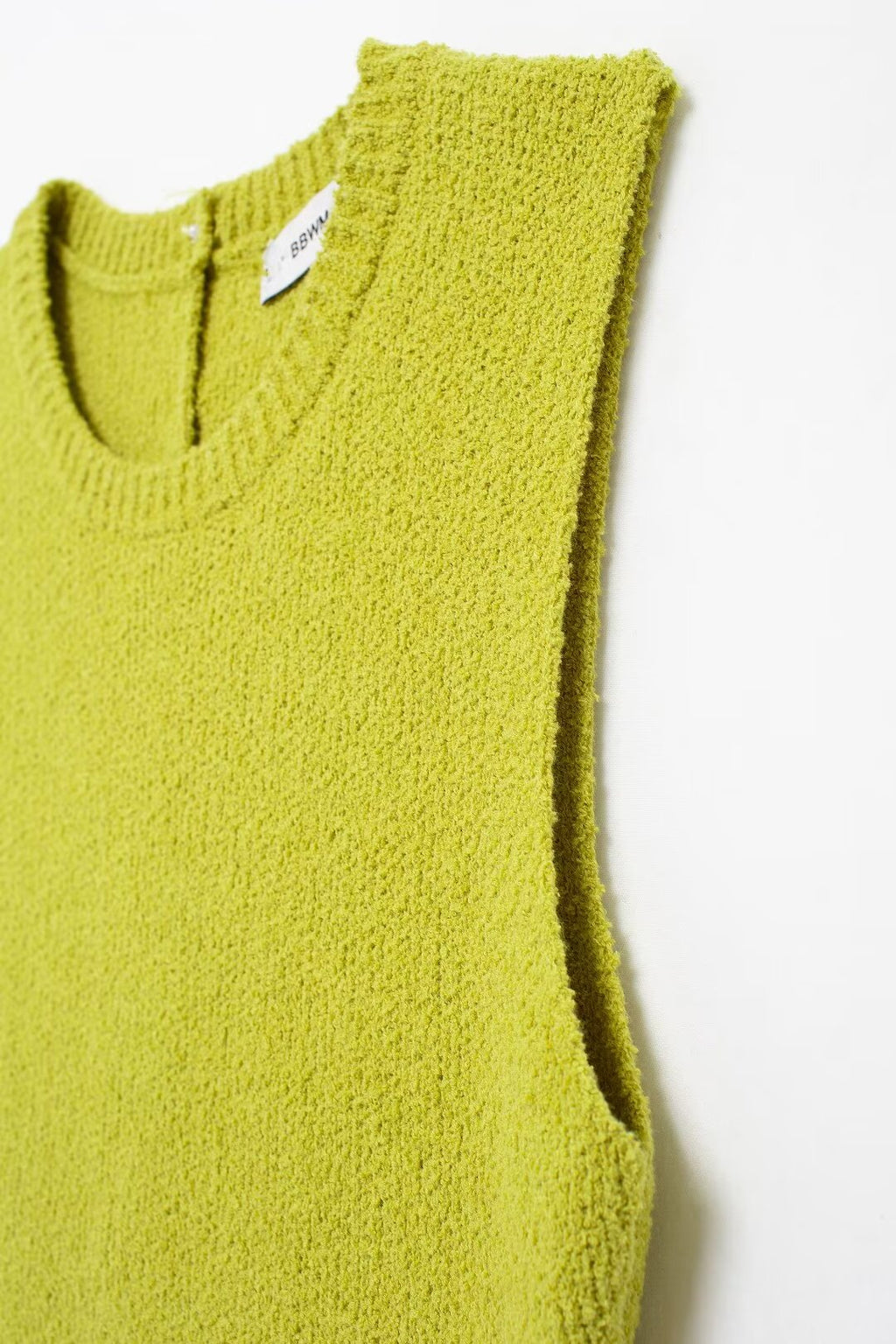 's Back Button Plain Stitch Top