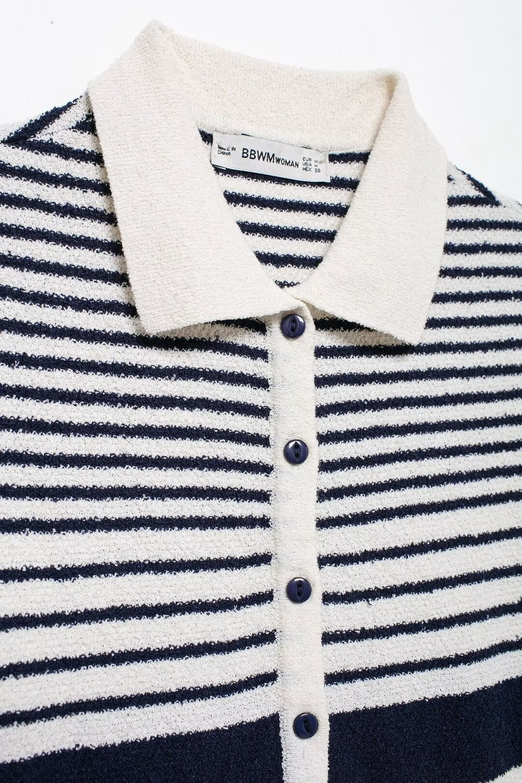 Button-Front Collared Knit Dress