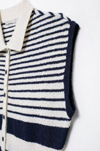 Button-Front Collared Knit Dress