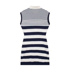 Button-Front Collared Knit Dress