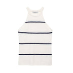 Women's Summer Diagonal Cut Knitted Camisole Striped Pants