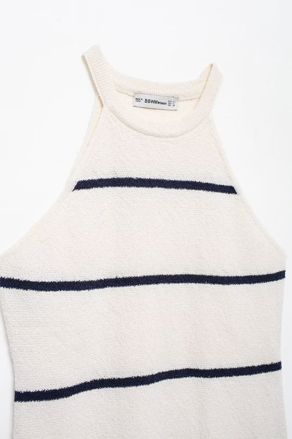 Women's Summer Diagonal Cut Knitted Camisole Striped Pants
