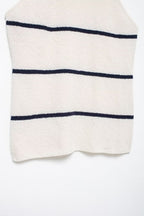 Women's Summer Diagonal Cut Knitted Camisole Striped Pants