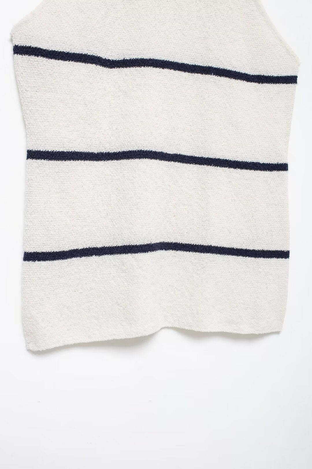 Women's Summer Diagonal Cut Knitted Camisole Striped Pants