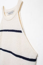 Women's Summer Diagonal Cut Knitted Camisole Striped Pants