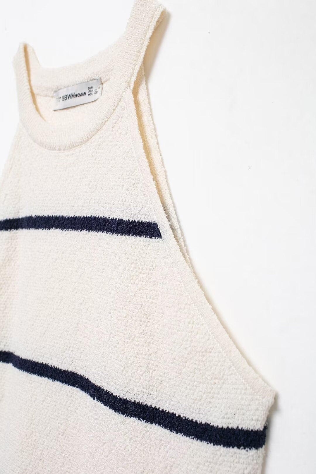 Women's Summer Diagonal Cut Knitted Camisole Striped Pants