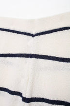 Women's Summer Diagonal Cut Knitted Camisole Striped Pants