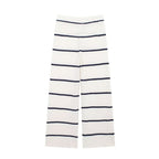 Women's Summer Diagonal Cut Knitted Camisole Striped Pants