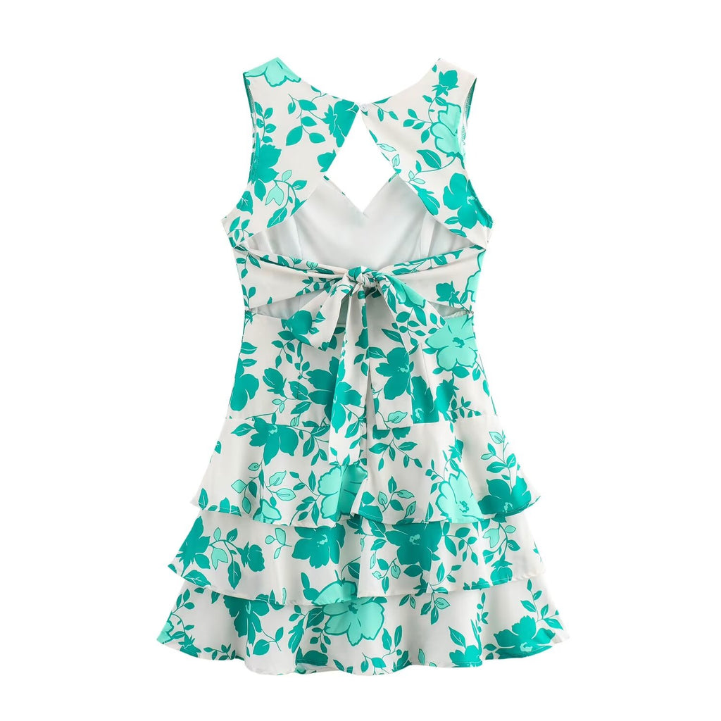 Women's Summer Wind Women Back Lace Up Dress Picture Color Personality Street