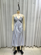 Women's Holiday Halterneck Printed Dress