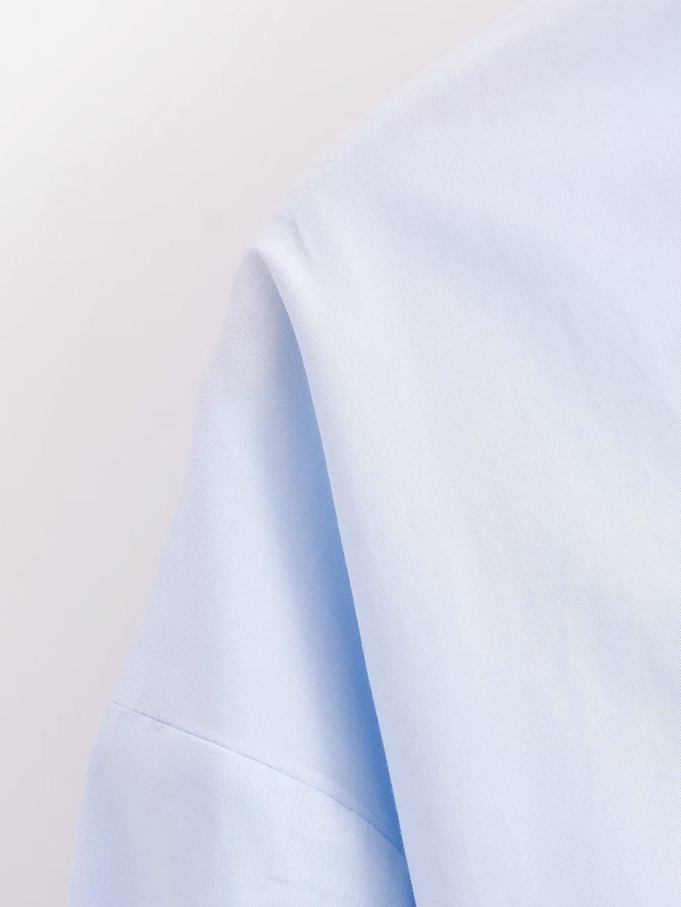 Women's Summer Women Clothing Stylish Simple Bowknot Decoration Poplin Shirt