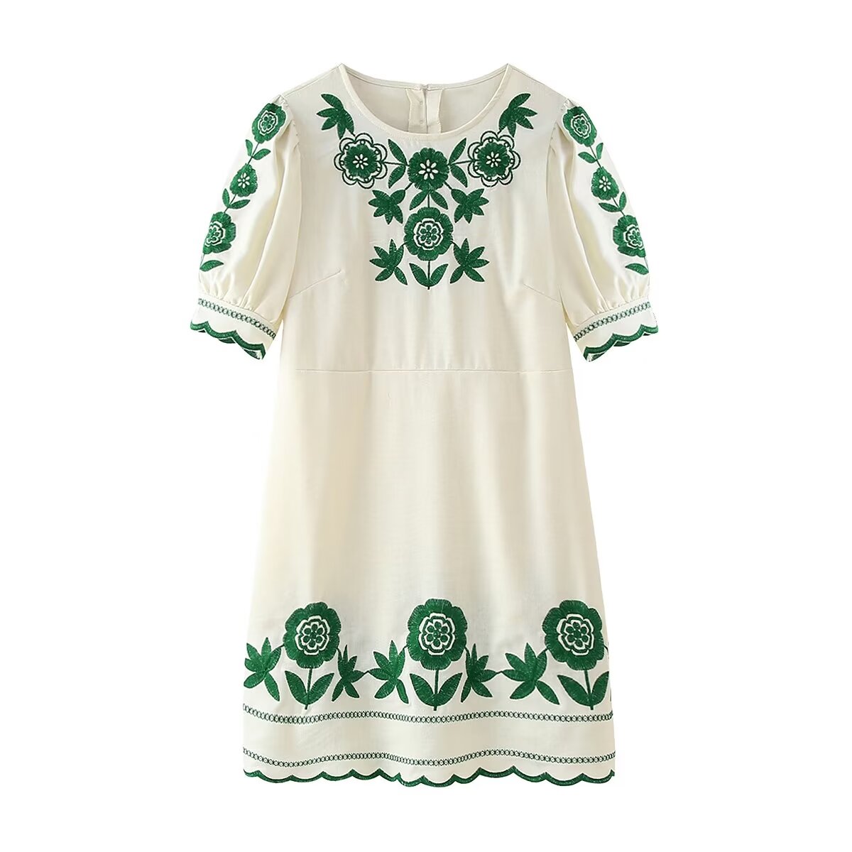 Women's Floral Embroidered Mini Dress