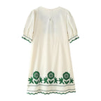 Women's Floral Embroidered Mini Dress