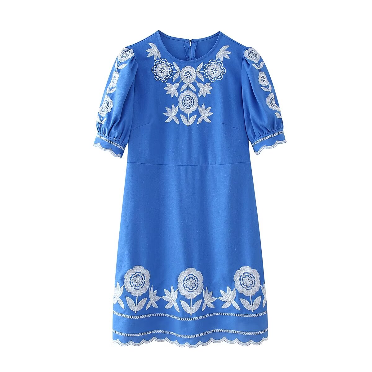Women's Floral Embroidered Mini Dress