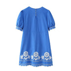 Women's Floral Embroidered Mini Dress