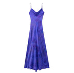 Printed Satin Cowl-Neck Dress