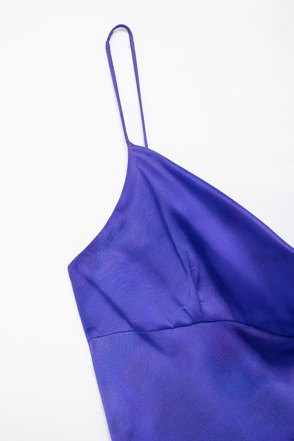 Printed Satin Cowl-Neck Dress
