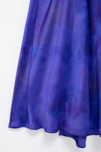 Printed Satin Cowl-Neck Dress