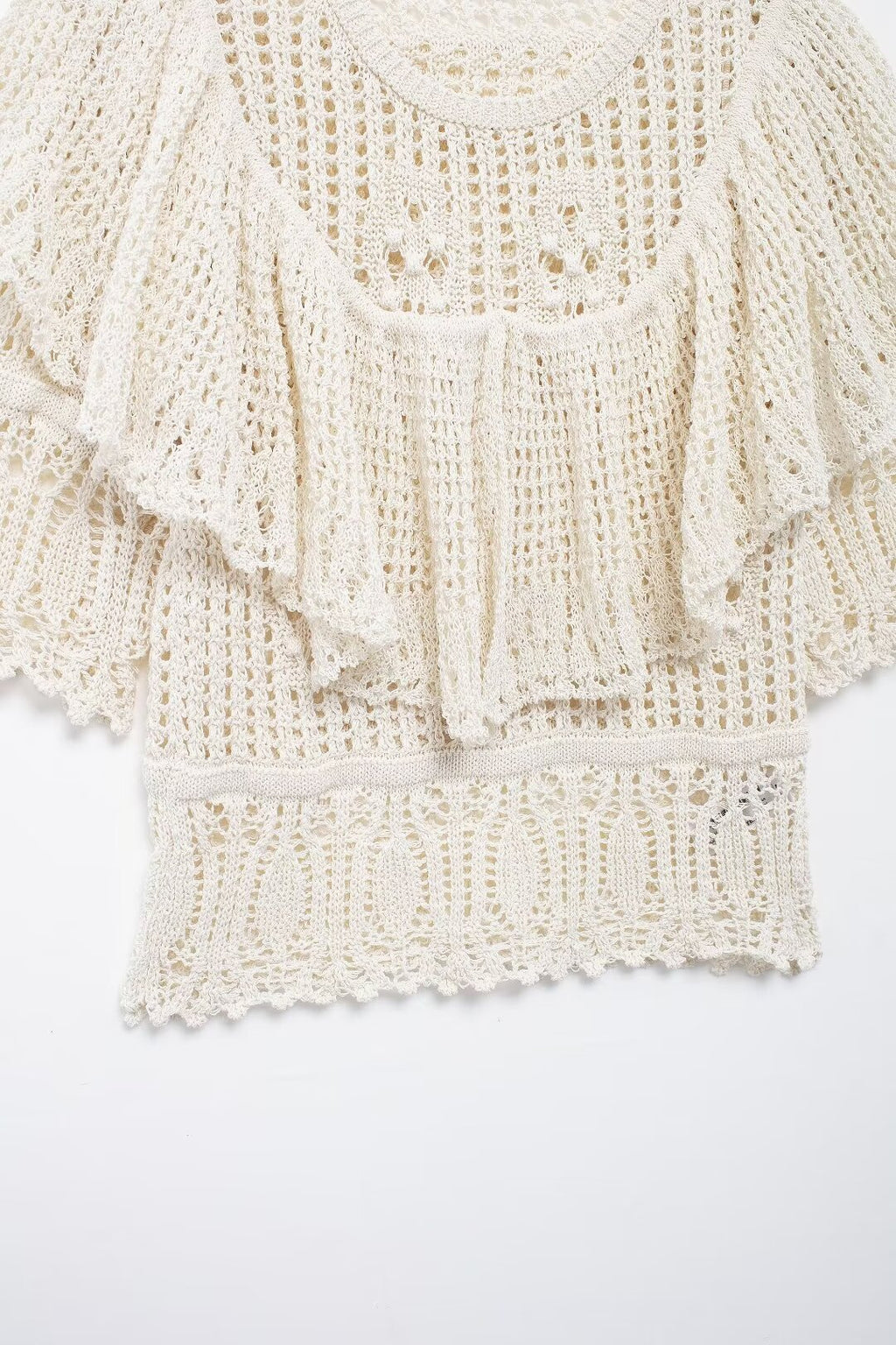 Women’s Ivory Ruched Knit Short Sleeve Top