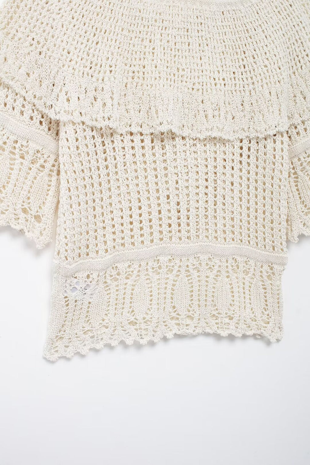 Women’s Ivory Ruched Knit Short Sleeve Top