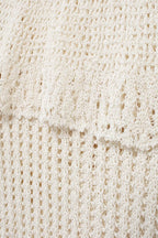 Women’s Ivory Ruched Knit Short Sleeve Top