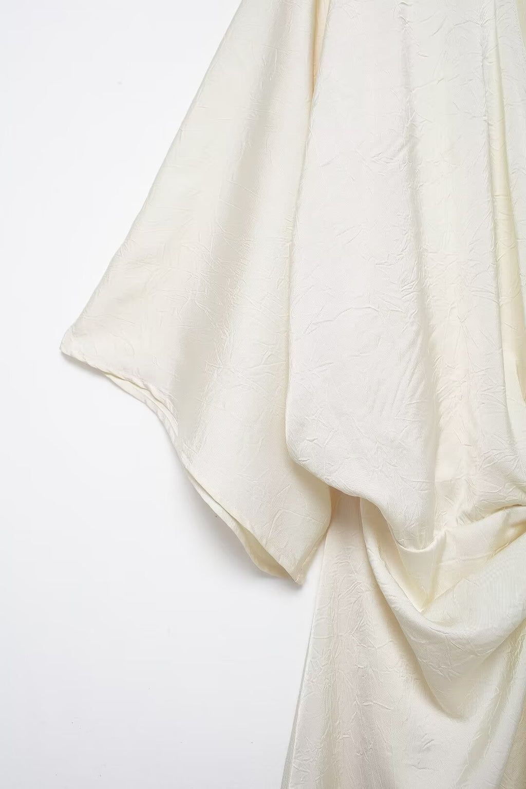 Solid-Color Pleated Midi Dress